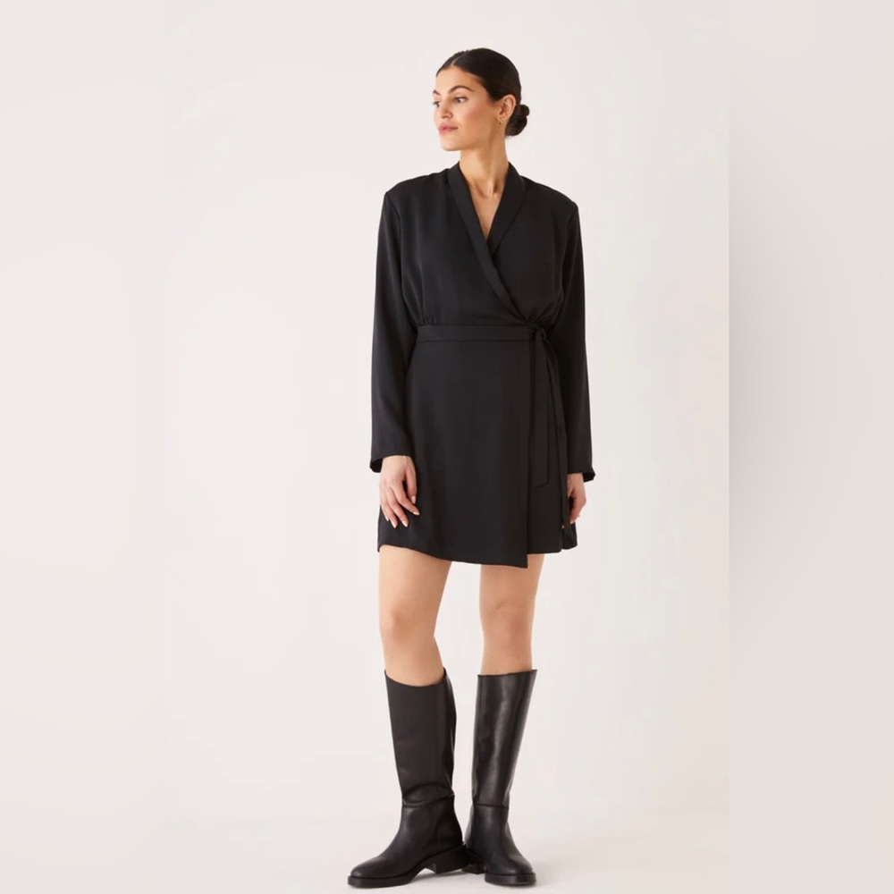 Frank & Oak The Wrap Satin Dress - Picture 2 of 9